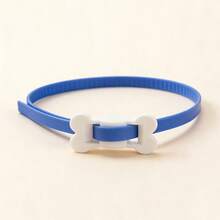 White - Large Silicone Pet Collar With Adjustable Buckle - White - View 8
