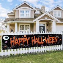 Halloween Outdoor Orange & Black Banner, Perfect For Yard Signs And Decorations, Celebrate The Spooky Season - A - View 12