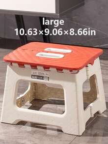 1pc Ultra-Portable Folding Stool, Say Goodbye To Bulkiness, With Handle, Quick Unfold And Fold, Thickened Mini Outdoor Adult Chair, Fishing Stool, Suitable For Kitchen Step Stool, Bathroom Stool, Guest Spare Stool - Multicolor - View 9