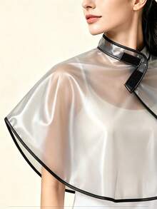 Multi Functional Salon Professional Shawl - Waterproof And Reusable, Made Of PVC Material, Suitable For Shampooing, Dyeing And Styling, Washable Material, Lightweight And Durable, Hair Dye Cap, Home Hairdressing Set, DIY Hair Dye Set,Back To School - A - View 8