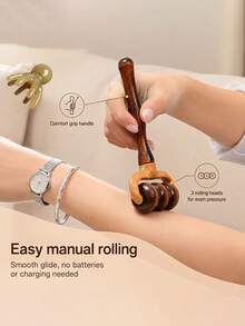 Portable Handheld Muscle Massager With 1 Manual Massage Roller, Suitable For Neck, Back, Shoulders, Hands And Head, Ideal For Home, Office And Gym Use - A - View 8