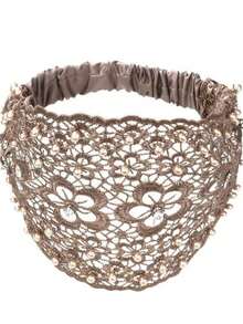 This 1pc Women's Fashion Crocheted Headband Features Faux Pearls And Openwork Design, Made Of Elegant Lace And Satin Stretch Fabric, Suitable For Special Occasions, Parties, And Everyday Wear. Summer Hair Accessories - Multicolor - View 15