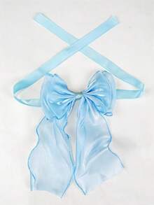 French Style Bowknot Curtain Tieback, Sheer Satin Ribbon Curtain Rope, Multi-Color No-Drill Curtain Tie, Suitable For Semi-Transparent And Regular Curtains, For Bedroom, Living Room, Romantic Home Decor - Multicolor - View 9