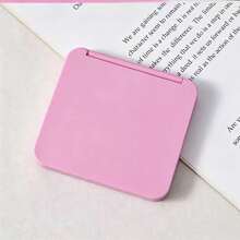 1pc Multicolor Double-Sided Foldable Pocket Makeup Mirror, Portable Compact Square Hand Mirror, Minimalist Travel Makeup Mirror, Suitable For Handbag, Outdoor Daily Touch-Up - Multicolor - View 7