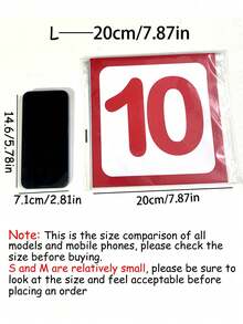 10 Pcs/Set Bright Plaid Digital Floor Decor Stickers - Waterproof, Self-Adhesive, Removable, Easy To Clean - Perfect For Inflatable Castles And Home Decor - Multicolor - View 10