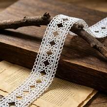 Retro Embroidered Lace Ribbon Tassel Lace Trim, 1.61 Inches Wide. Lace Decorative Technique. Suitable For DIY Embroidered Bed Skirts, Wedding Party Decorations, Jumpsuits, And Craft Decorations | Embossed Design | Decorative Item - Multicolor - View 1