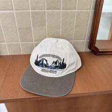 1pc Letter Street Polyester (Polyester) Embroidered Decor Letter Embroidery Colorblock Flat Brim Baseball Cap Unisex Fashion Minimalist Casual Outdoor Travel Versatile Sun Hat Spring Summer Autumn Winter - Hip Hop Hat - View 3