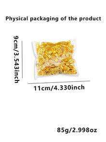 241件/組復古鏤空髮環 合金髮箍髮夾環圈 髮飾 夏季洛克髮飾 適用於編髮 - 金色 - 查看 6
