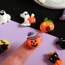 Halloween Resin Small Accessories DIY Water Cup Fridge Magnet Phone Case Shoe Charm Hair Accessory Holiday Decor - Multicolor - View 1