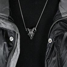 Kalung liontin pria model baru yang stylish dan retro dengan bentuk kepala domba yang usang, dengan desain unik dan khas. - Kalung liontin kepala domba jantan - View 4