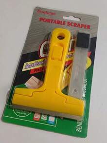 Multifunctional Cleaning Scraper - Wide Edge Design, Suitable For Stoves, Windows And Paint Removal, Perfect For Removing Adhesives And Debris. No Battery Required. This Is A Stove Cleaning Tool. | Ergonomic Design | Manual Operation, Multifunctional Household Cleaning Scraper, Easy To Replace Tile Scraper, Tile Grout Cleaning Knife, Glass Adhesive Removal Tool (Random Packaging Card Color) - A - View 7