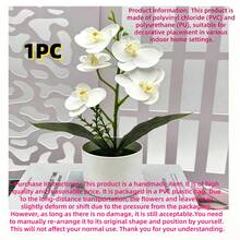 1pc Artificial Phalaenopsis Orchid Potted Plant - White - View 3