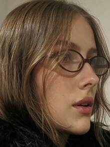 1/2 Pair Vintage Women's Round Frame Transparent Lens Glasses, Y2K Style Computer Glasses, Small Round Frame, Suitable For Daily Outdoor Wear - Transparent - View 8