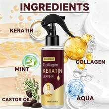 Instant Smoothing, Deep Moisturizing Leave-In Conditioner, Easy To Comb, Biotin-Enriched Moisturizing Deep Nourishing Hair Spray, Reduces Breakage And Frizz, Eliminates Dryness And Split Ends, Enhances Shine 100ml - Keratin Hair Treatment 100ml - View 11