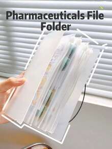 A6 Matte Loose-Leaf Medication Storage Folder With Detachable Zipper Pouch For Home And Travel, Pill And Medicine Board Organizer - View 11