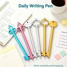 Vintage Key Neutral Pen Creative Writing Exam Water Pen Cute Learning Stationery Office Supplies [Random Color & Style] [Due To Photography Reasons, There May Be Slight Color Difference] - A - View 4