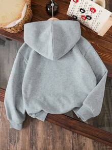 Boys' Casual Printed Sweatshirt, Banana Print Long Sleeve Sweatshirt, Inspiring Future Leaders, Autumn/Winter - Grey - View 2