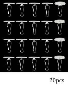 Self-Adhesive Transparent Hooks, Removable Ceiling Hooks, Damage-Free No-Drill Hooks, For Hanging Christmas, New Year Holiday Party Decorations - Multicolor - View 9