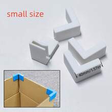 4pcs Printed Carton Corner Right Angle Clips,Corrugated Box Edge Reinforcement Fixing Clamps For Box Reuse & Storage Bucket Making,Autumn Home Decor,Christmas Decor Home - Multicolor - View 3