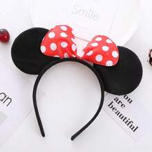 Disney 1pc Women's Mickey Minnie Mouse Ear Headband, Bow Design, Princess Decoration, Party Birthday Carnival Hair Accessory Gift - Star - View 9