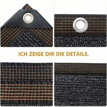 High Density Breathable Multi-Function Outdoor Snow Net, High Density UV Resistant, Snow & Frost Proof, Suitable For Patio, Picnic, Car Canopy, Garden, Balcony, Corridor Pavilion, Beach, Yard And Roof - Black - View 2