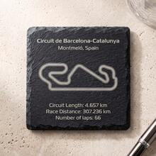 1pc 10cm*10cm Natural Stone Racing Track Coaster, 8 Track Designs, Laser Engraved Track Map Stone Drink Coaster, Heat Resistant Non-Slip Square Coaster, Racing Decoration, Racing Fan Gift, Car Enthusiast Gift, Birthday Christmas Gift - Black - View 23