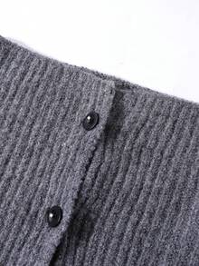 Premium Chic Colorblock Plaid Winter Short Overcoat Patchwork Top Elegant Travel Casual Vacation - Dark Grey - View 10