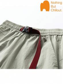 Celana Kargo Outdoor Fungsional Wanita NBCT, Desain Kaki Berkerut, Kantong Resleting Samping, Pinggang dan Manset Elastis, Cocok untuk Mendaki, Berkemah, Trekking, Bepergian, dan Pakaian Kasual - Abu garam laut - View 4