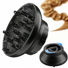 Universal Hair Dryer Diffuser Attachment, Fits 1.5" To 3.15" Hair Dryers, Professional Salon Use, Suitable For Curly Hair, Lightweight, Blue/Purple/Black/White - View 8