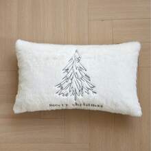 LCUHPCL Minimalist Line Embroidery Christmas Tree Merry Christmas 3D Textured Embroidery Pillow Case 1pc And 2pcs Home Decor, Suitable For Living Room, Bedroom, Party, Sofa And Various Environments - Multicolor - View 11