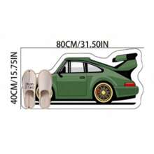 【軟質運動地毯】1件裝藍白賽車圖案地板墊，仿羊絨加厚毛絨地毯，秋冬裝飾地毯，臥室裝飾 - 多色10 - 查看 12