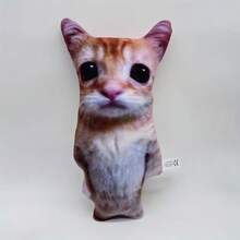 1pc Abstract Cute Plush Cat Doll, Realistic Stuffed Kitten Doll, Halloween Thanksgiving Christmas Birthday Gift, Home Room Decor, Random Style - Multicolor - View 8