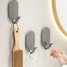 5/10 Heavy Duty Adhesive Hooks - No Drilling Required, Perfect For Bathroom And Toilet, Multi-Functional Wall-Mounted Coat Rack, Modern Wall-Mounted Coat Rack, Easy Installation Hooks, Bathroom Towel Rack - Multicolor - View 8