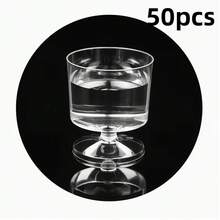 50pcs Mini 60ml Plastic Dessert Cups - Cute Mini Dessert Cups - Perfect For Mousse, Pudding And Appetizers - Perfect For Weddings, Parties And Events - Event Tableware - Clear - View 12