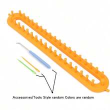 1 Set Loom Knitting Kit, DIY Craft Knitting Board Loom, Scarf Knitting Loom, Sewing Supplies, Loom Sewing Accessories - Easy To Use, Handmade For Making Scarves, Hats - 1 Set - View 3