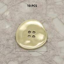 10 PCS 11/15/18/20/23mm 11-23mm Vintage Asymmetrical Textured Minimalist Asymmetric Wavy Metal Buttons, Suitable For Shirts, Suits, Asymmetric Stitching, Knit Cardigans, Four-Hole Buttons - Irregular Corrugated Surface - View 32