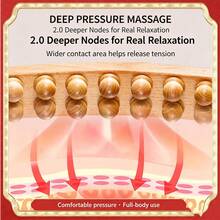 Wooden Gua Sha Massage Stick, 59 Beads Deep Tissue Trigger Point Massage Tool, Manual Gua Sha Stick For Back, Abdomen, Leg Muscle Pain Relief, Body Relaxation Acupressure Massage Tool - Set - View 10