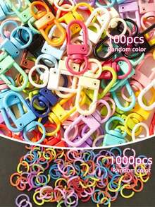 110/220/550/1100pcs Keychain Making Accessories, Handbag Charms, Handbag Decorations, Handbag Accessories, Keychain Clips, Keychain Pendants, Keychain Carabiner Clips, Bag Charms, Keychain Accessory Set, Includes Keychain Rings And Connectors, DIY Keychain Decoration, Car Decor - Multi-color - View 11