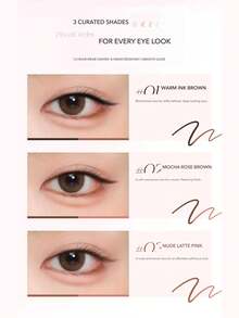 Mooekiss Pensil Eyeliner Dua Ujung Dua Warna, Cocok untuk Riasan Sehari-hari, Hadiah Sempurna untuk Pacar - 02 - View 3