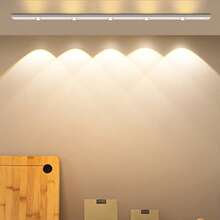 1 قطعة مصباح خزانة LED بحساس حركة، مصباح LED بحساس حركة، مصباح حائط LED لاسلكي، مصباح بحساس حركة، مصباح ديكوري، مصباح خزانة LED، مصباح غرفة المعيشة، إضاءة الخزانة، مصباح LED مركز، 200mAh، 350mAh - النوع أ - مشاهدة 10