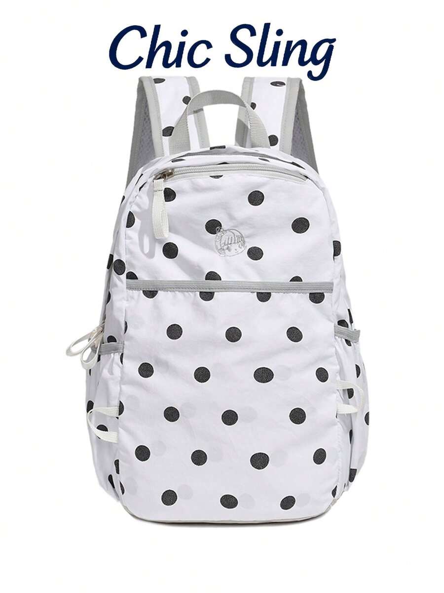 SHILAN Lightweight Printed Foldable Backpack Portable Casual Travel Rucksack Simple Large‑Capacity Daily Student School Bag - Multicolor - View 1