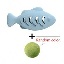 Silicone Fish-Shaped Cat Toy, Catnip-Infused Self-Play Chew Toy, Interactive Kitten Toy For Teeth Cleaning, Durable Pet Supplies For Indoor Cats - Random Color - View 28
