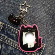 2026 New Mini Cat & Dog 1-Inch Photo Card Acrylic Pendant Keychain, Cute Photo Storage Hanging Decor, Gift For Friends & Besties, Holiday Birthday Collectible Gift - Multicolor - View 6