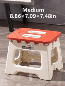 1pc Ultra-Portable Folding Stool, Say Goodbye To Bulkiness, With Handle, Quick Unfold And Fold, Thickened Mini Outdoor Adult Chair, Fishing Stool, Suitable For Kitchen Step Stool, Bathroom Stool, Guest Spare Stool - Multicolor - View 7
