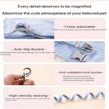 Pet Leash For Small Dogs And Cats, All-Season Universal Chest Harness, Dog Chain, Dog Supplies, Princess Style Lace Trim Pink Skirt Edge Cat Leash Harness For Spring And Summer Walking - Multiple Styles - View 10
