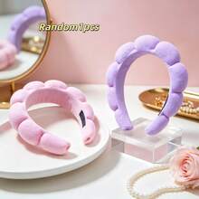 1pc Cloud Headband, High-Volume Crown Hair Accessory, Elegant Wide Non-Slip Headband, Stays Secure, Easily Gathers Loose Hair During Face Washing, Minimalist Adult Decorative Hair Accessory. Soft Cloud Contour Optimizes Head Shape, Refines Hairline, Suitable For Daily Outings And Home Skincare, Christmas Stocking Filler Small Gift, Gentle And Versatile Style. - Multicolor - View 8