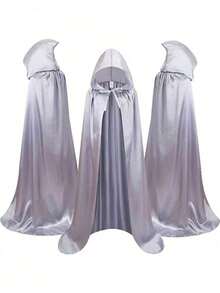 Gothic Vampire Costume Set: Classic Hooded Cloak + Detachable Fangs, Suitable For Multiple Occasions, Easily Create Vampire, Witch, Red Hat Clown And Other Halloween Looks. - Multicolor - View 8