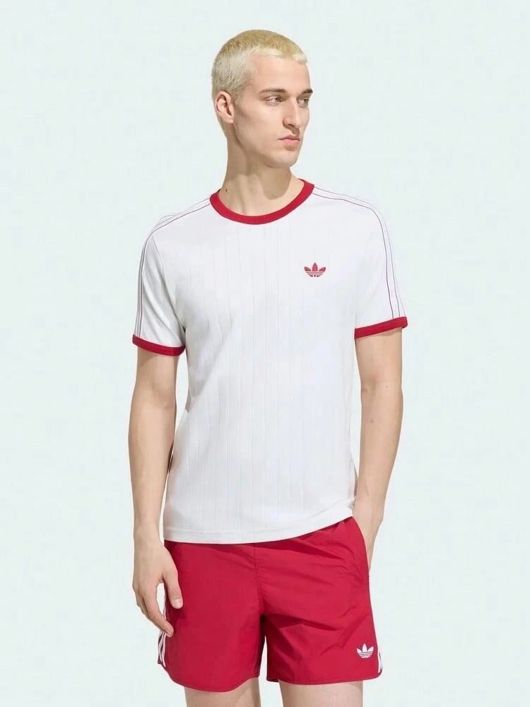 Adidas Originals Comfortable, Breathable, Casual, Versatile Crew Neck Pullover Short Sleeve T-Shirt For Men - Off White - View 1