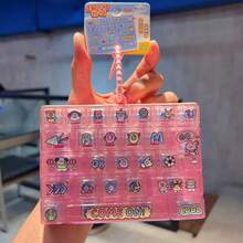 1pc 2026 New Together Fun Beach-Combing Transparent Stress Relief 26-Grid Keyboard Keycap Keychain Pendant Small Toy Ornament [Card Not Included] - Multicolor - View 5