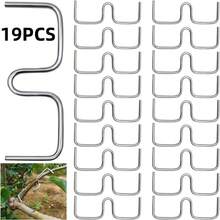 19PCS Metal Tree Branch Bending Clips, 5.11in Gardening Plant Branch Training Extension Clips, Reusable Orchard Branch Shaping Angle Opening Tool, Suitable For Fruit Trees, Bonsai And Garden Pruning - A - View 1